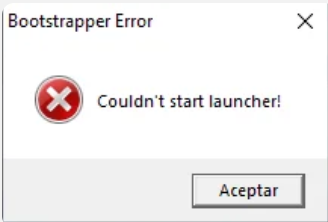 打开启动器报错启动程序错误:无法启动启动器:bootstrapper error :couldn't start launcher 相关报错截图 1